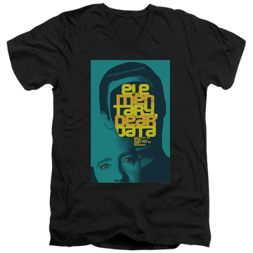 Black men's v-neck t-shirt with Star Trek The Next Generation Tng Season 2 Episode 3 graphic