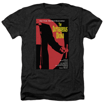 Black men's heather t-shirt with Star Trek The Next Generation Tng Season 2 Episode 4 graphic
