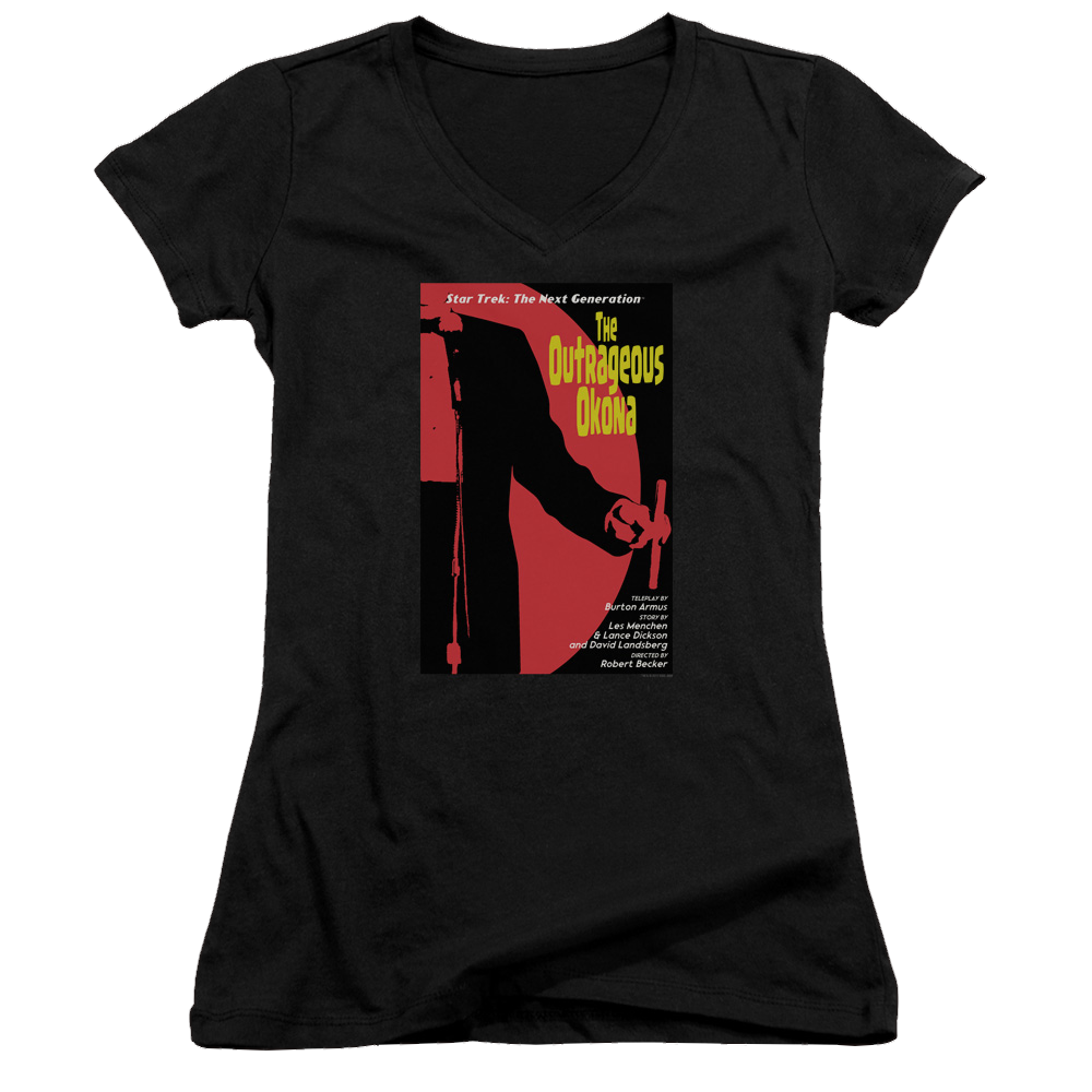 Star Trek The Next Generation Tng Season 2 Episode 4 - Juniors V-Neck T-Shirt Juniors V-Neck T-Shirt Star Trek   