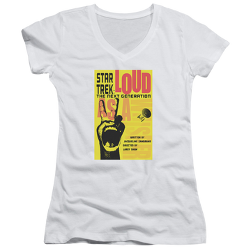 Star Trek The Next Generation Tng Season 2 Episode 5 - Juniors V-Neck T-Shirt Juniors V-Neck T-Shirt Star Trek   