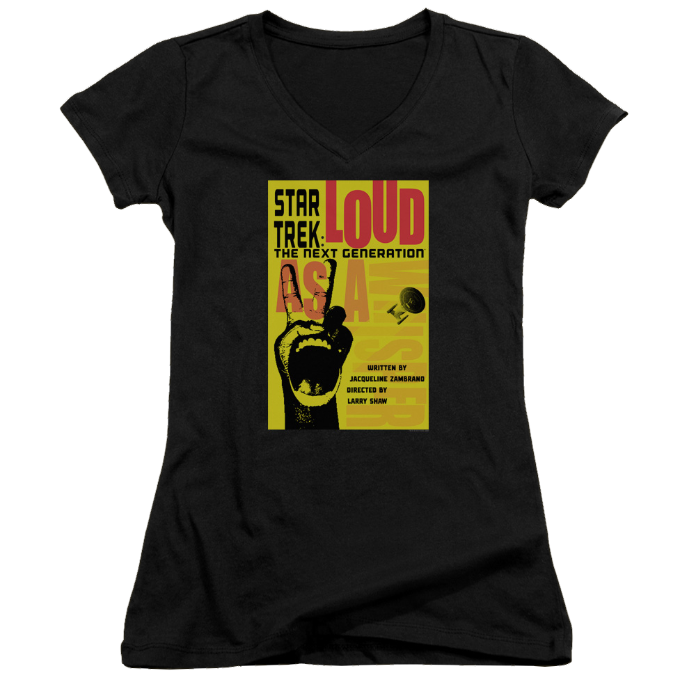 Star Trek The Next Generation Tng Season 2 Episode 5 - Juniors V-Neck T-Shirt Juniors V-Neck T-Shirt Star Trek   
