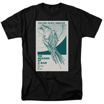 Black men's regular fit t-shirt with Star Trek The Next Generation Tng Season 2 Episode 9 graphic