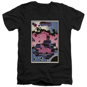 Black men's v-neck t-shirt with Star Trek The Next Generation Tng Season 2 Episode 10 graphic