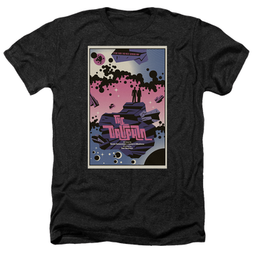 Black men's heather t-shirt with Star Trek The Next Generation Tng Season 2 Episode 10 graphic