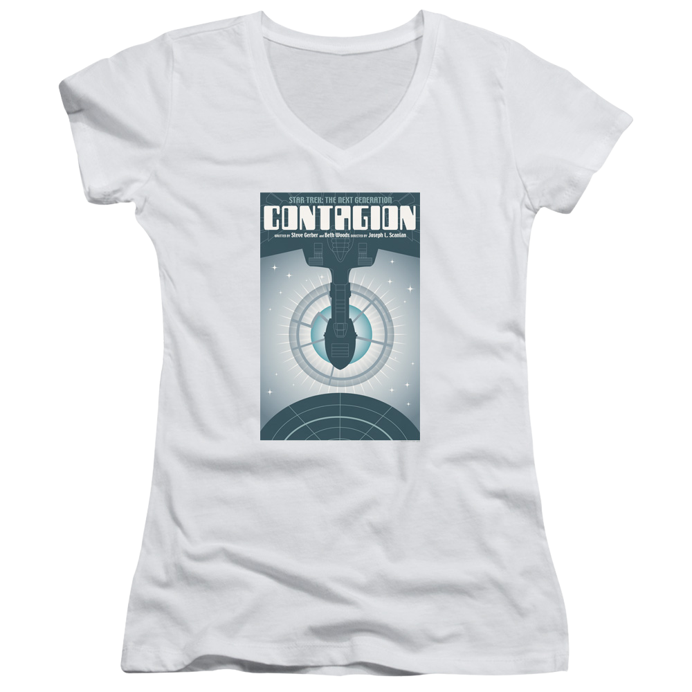 Star Trek The Next Generation Tng Season 2 Episode 11 - Juniors V-Neck T-Shirt Juniors V-Neck T-Shirt Star Trek   