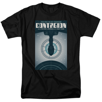 Black men's regular fit t-shirt with Star Trek The Next Generation S2 E11 graphic