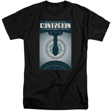 Black men's tall fit t-shirt with Star Trek The Next Generation Tng Season 2 Episode 11 graphic