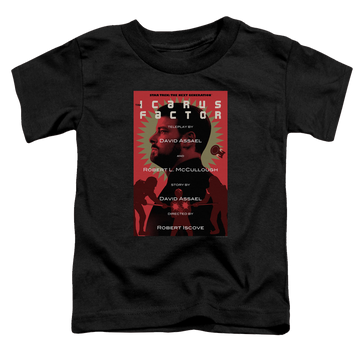 Black toddler t-shirt with Star Trek The Next Generation Tng Season 2 Episode 14 graphic