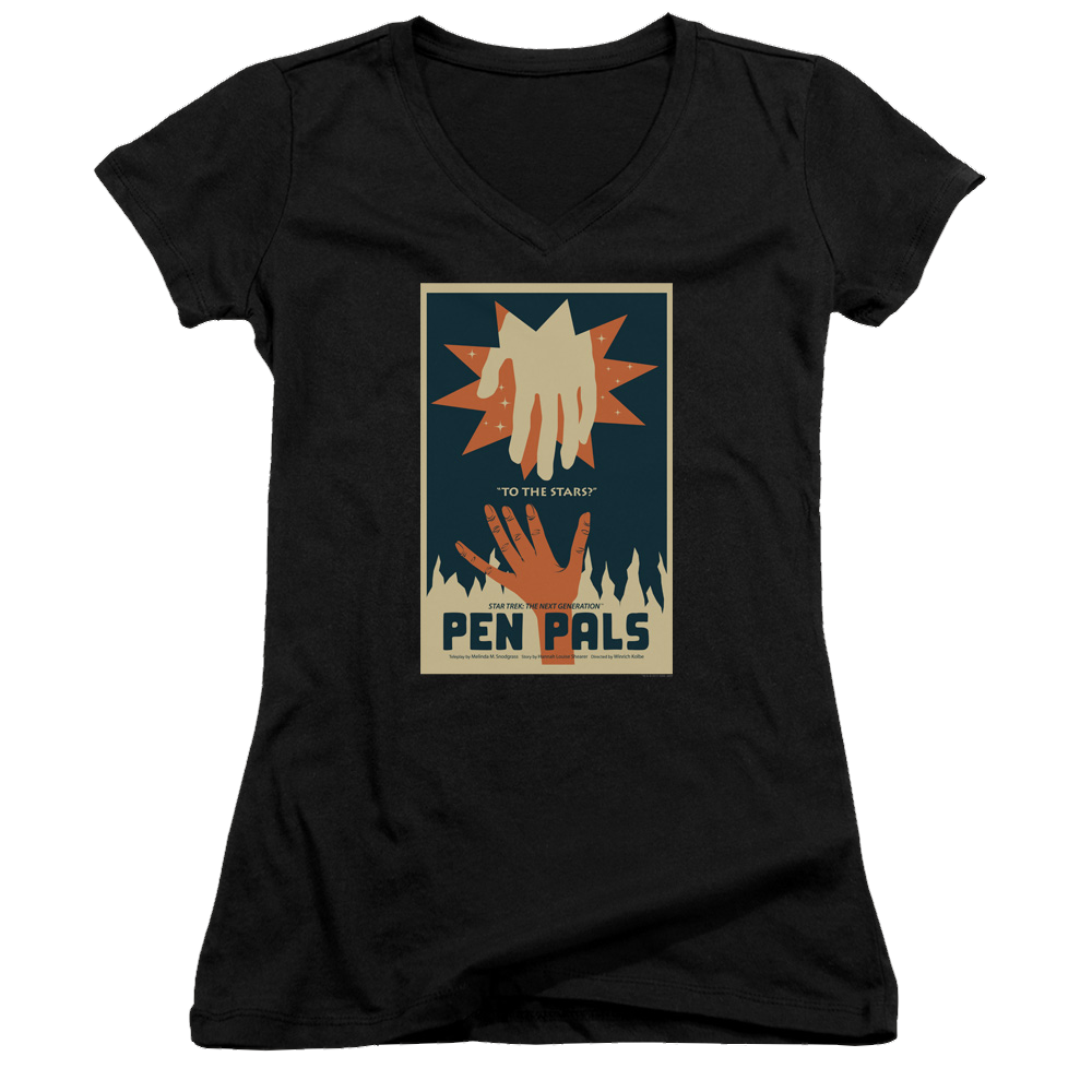 Star Trek The Next Generation Tng Season 2 Episode 15 - Juniors V-Neck T-Shirt Juniors V-Neck T-Shirt Star Trek   