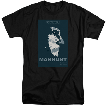 Black men's tall fit t-shirt with Star Trek The Next Generation Tng Season 2 Episode 19 graphic