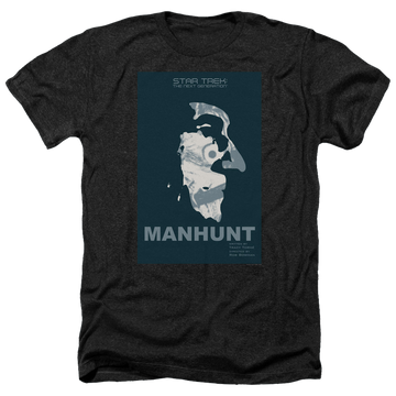 Black men's heather t-shirt with Star Trek The Next Generation Tng Season 2 Episode 19 graphic