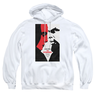 White pullover hoodie with Star Trek The Next Generation Tng Season 2 Episode 20 graphic