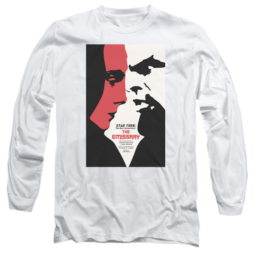 White men's long sleeve t-shirt with Star Trek The Next Generation Tng S2 Ep20 graphic