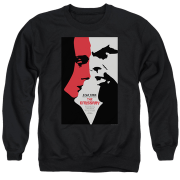 Black men's crewneck sweatshirt with Star Trek The Next Generation Tng S2 Ep20 graphic