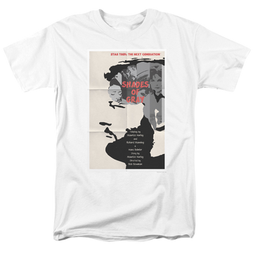 White men's regular fit t-shirt with Star Trek The Next Generation Season 2 Episode 22 graphic