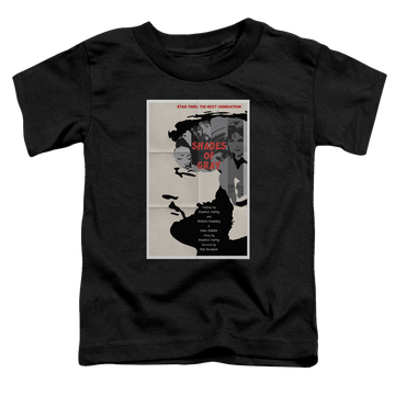 Black toddler t-shirt with Star Trek The Next Generation Tng Season 2 Episode 22 graphic