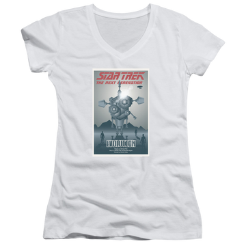Star Trek The Next Generation Tng Season 3 Episode 1 - Juniors V-Neck T-Shirt Juniors V-Neck T-Shirt Star Trek   