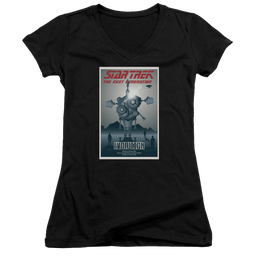 Star Trek The Next Generation Tng Season 3 Episode 1 - Juniors V-Neck T-Shirt Juniors V-Neck T-Shirt Star Trek   