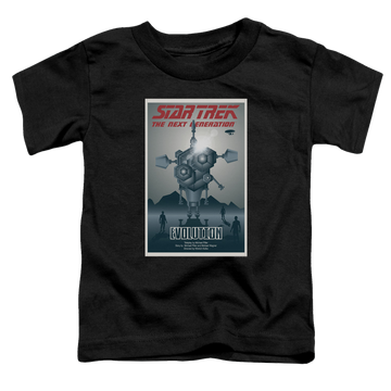 Black toddler t-shirt with Star Trek The Next Generation Tng Season 3 Episode 1 graphic