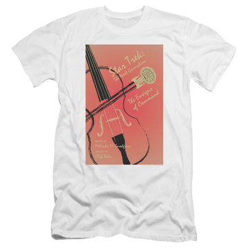 White men's premium slim fit t-shirt with Star Trek The Next Generation Tng Season 3 Episode 2 graphic