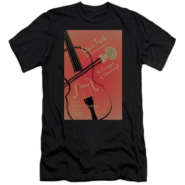 Black men's premium slim fit t-shirt with Star Trek The Next Generation Tng Season 3 Episode 2 graphic