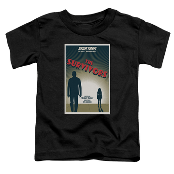 Black toddler t-shirt with Star Trek The Next Generation Tng Season 3 Episode 3 graphic