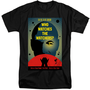 Black men's tall fit t-shirt with Star Trek The Next Generation Tng Season 3 Episode 4 graphic