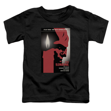 Black toddler t-shirt with Star Trek The Next Generation Tng Season 3 Episode 5 graphic