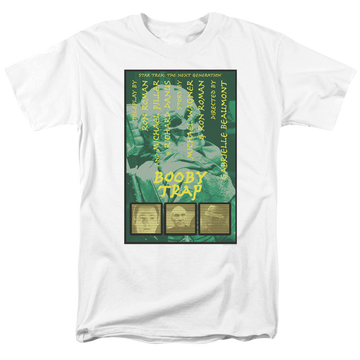 White men's regular fit t-shirt with Star Trek The Next Generation Season 3 Episode 6 graphic