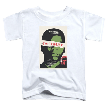 White toddler t-shirt with Star Trek The Next Generation Tng Season 3 Episode 7 graphic