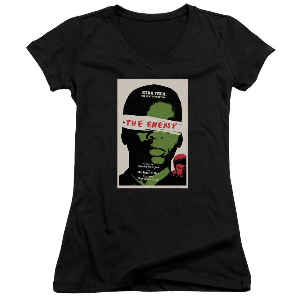 Star Trek The Next Generation Tng Season 3 Episode 7 - Juniors V-Neck T-Shirt Juniors V-Neck T-Shirt Star Trek   