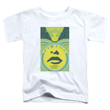 White toddler t-shirt with Star Trek The Next Generation Tng Season 3 Episode 8 graphic