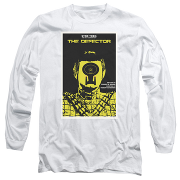 White men's long sleeve t-shirt with Star Trek The Next Generation Tng S3 Ep10 graphic