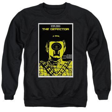 Black men's crewneck sweatshirt with Star Trek The Next Generation Tng S3 Ep10 graphic