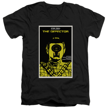 Black men's v-neck t-shirt with Star Trek The Next Generation Tng Season 3 Episode 10 graphic