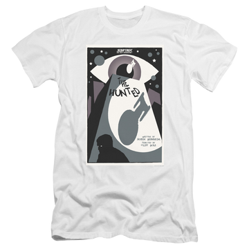 White men's premium slim fit t-shirt with Star Trek The Next Generation Tng Season 3 Episode 11 graphic