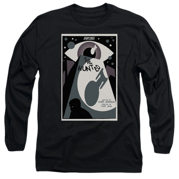 Black men's long sleeve t-shirt with Star Trek The Next Generation Tng S3 Ep11 graphic