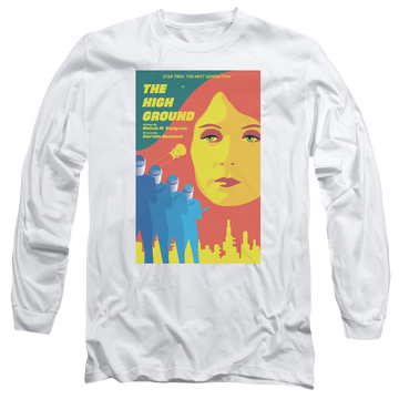 White men's long sleeve t-shirt with Star Trek The Next Generation Tng S3 Ep12 graphic