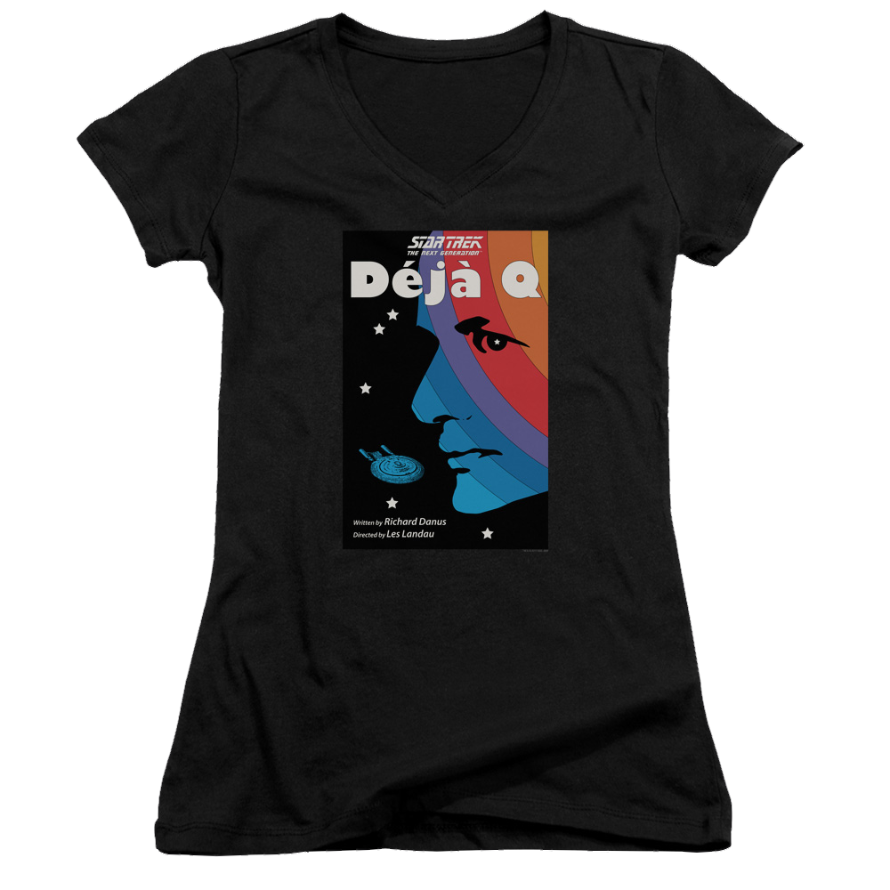 Star Trek The Next Generation Tng Season 3 Episode 13 - Juniors V-Neck T-Shirt Juniors V-Neck T-Shirt Star Trek   