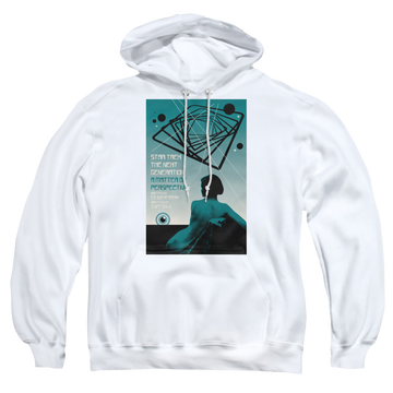 White pullover hoodie with Star Trek The Next Generation Tng Season 3 Episode 14 graphic