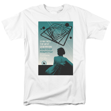 White men's regular fit t-shirt with Star Trek The Next Generation Season 3 Episode 14 graphic