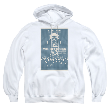 White pullover hoodie with Star Trek The Next Generation Tng Season 3 Episode 16 graphic
