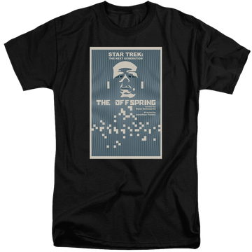 Black men's tall fit t-shirt with Star Trek The Next Generation Tng Season 3 Episode 16 graphic