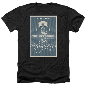 Black men's heather t-shirt with Star Trek The Next Generation Tng Season 3 Episode 16 graphic