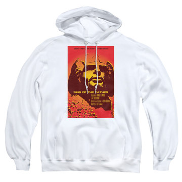 White pullover hoodie with Star Trek The Next Generation Tng Season 3 Episode 17 graphic