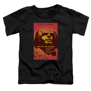 Black toddler t-shirt with Star Trek The Next Generation Tng Season 3 Episode 17 graphic