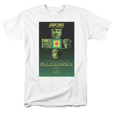 White men's regular fit t-shirt with Star Trek The Next Generation Season 3 Episode 18 graphic