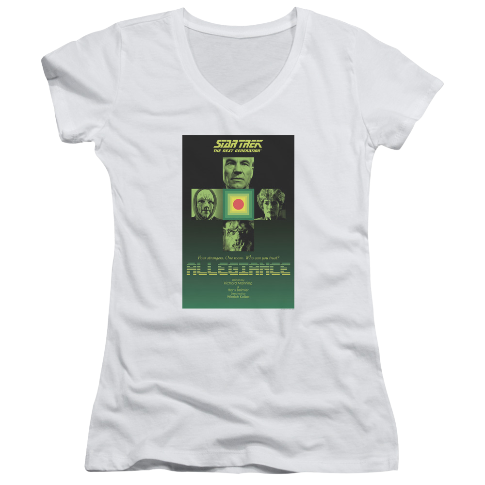 Star Trek The Next Generation Tng Season 3 Episode 18 - Juniors V-Neck T-Shirt Juniors V-Neck T-Shirt Star Trek   