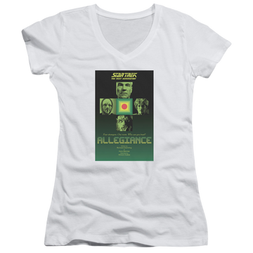 Star Trek The Next Generation Tng Season 3 Episode 18 - Juniors V-Neck T-Shirt Juniors V-Neck T-Shirt Star Trek   