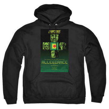 Black pullover hoodie with Star Trek The Next Generation Tng Season 3 Episode 18 graphic
